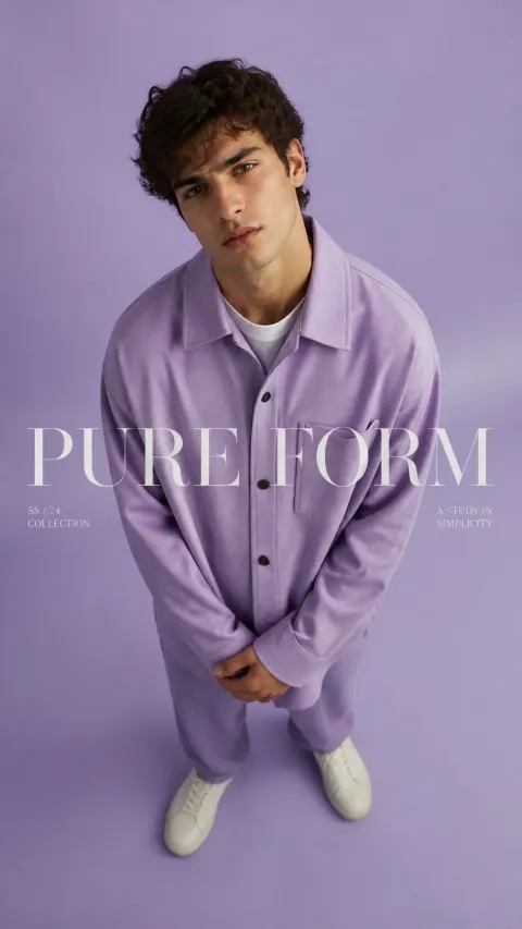 Lavender Luxury Male Model Editorial