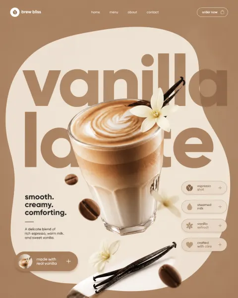 Vanilla Latte Minimalist Ad