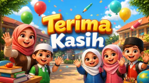Diverse Students Celebrate In 3D Scene