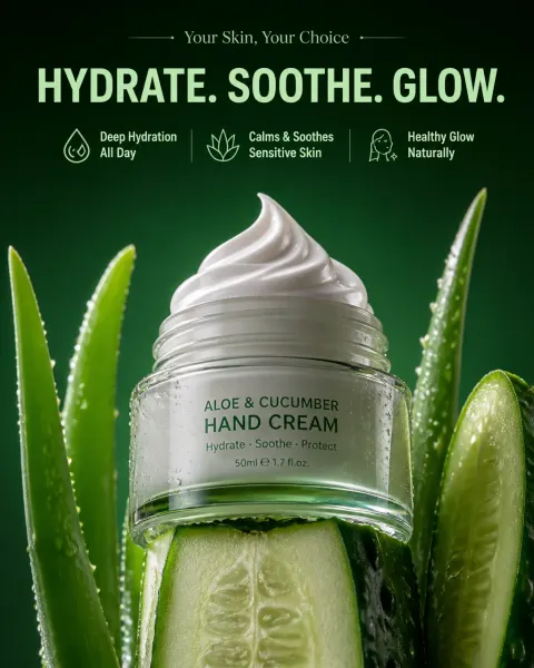 Aloe Cucumber Hand Cream Ad