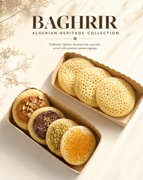 Premium Algerian Baghrir Editorial Poster