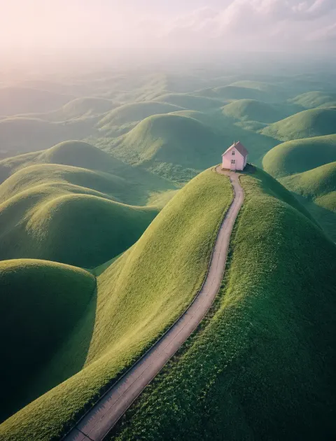 Pink Cottage on Impossible Hills