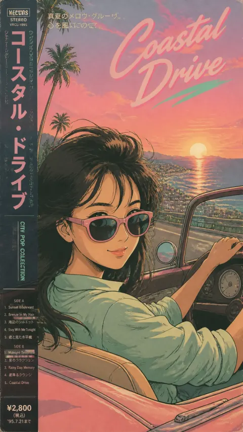 Vintage Anime City Pop Style