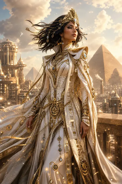 Steampunk Pharaoh Queen Portrait