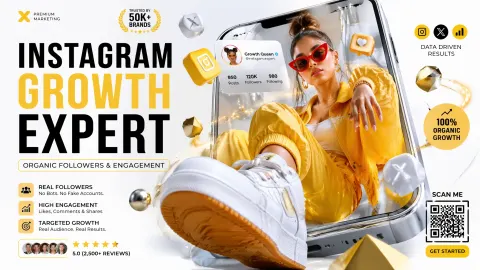 Luxury Social Media Growth Poster
