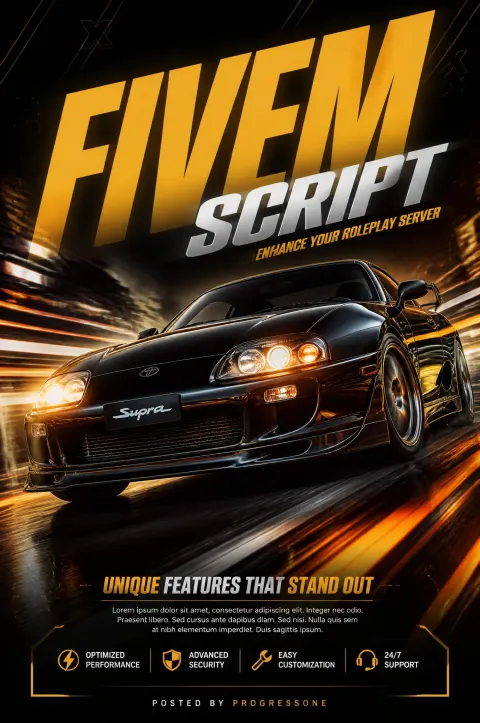 Neon Supra Speed Poster