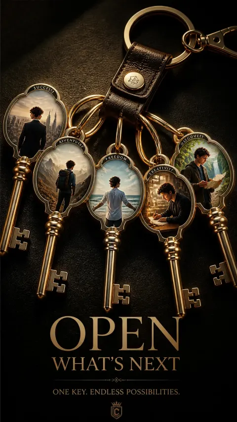 Luxury Keychain Ad Poster