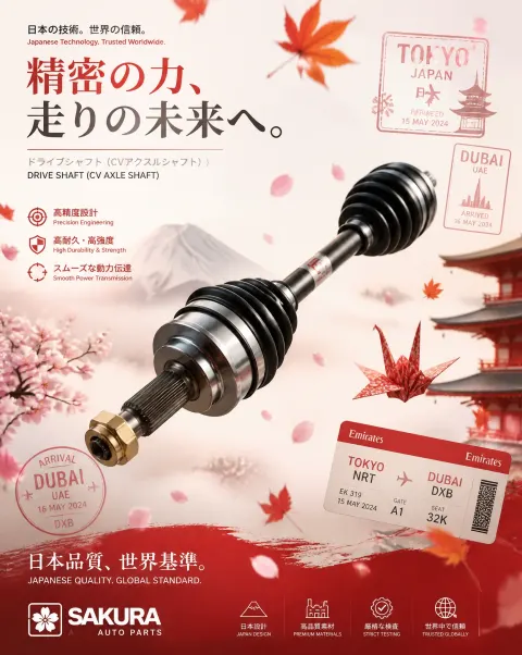 Japanese Tech Auto Parts Poster