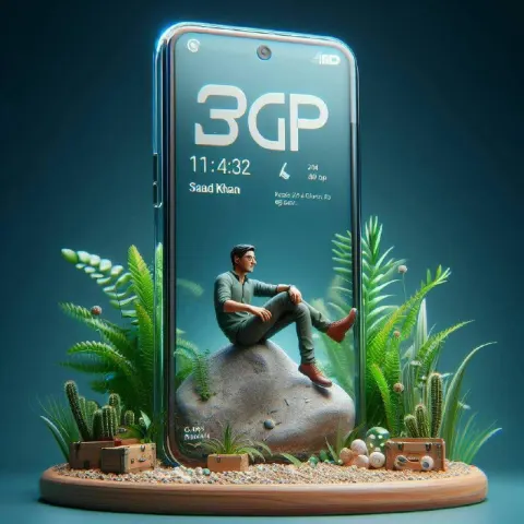 Stylish Person Stepping Out of Glass Mobile Screen