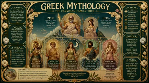 Art Nouveau Greek Mythology Infographic