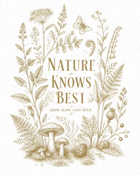 Vintage Botanical T-Shirt Design