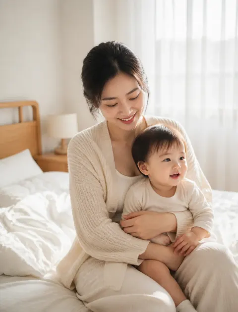 Gentle Mom Baby Sunlit Bedroom