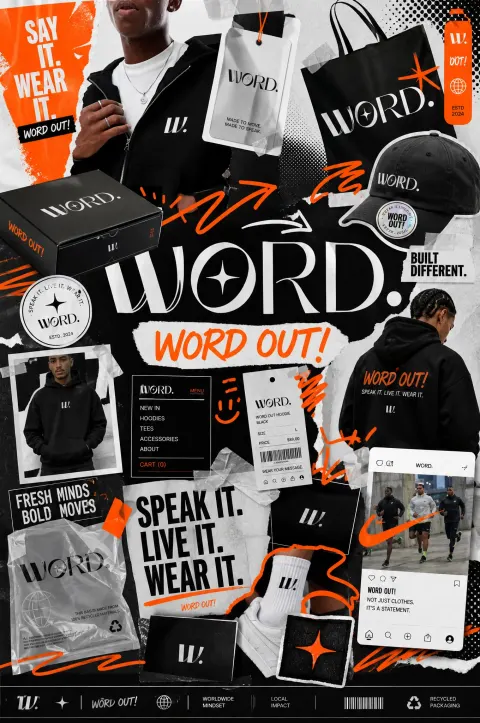 Bold Fashion Brand Moodboard Collage