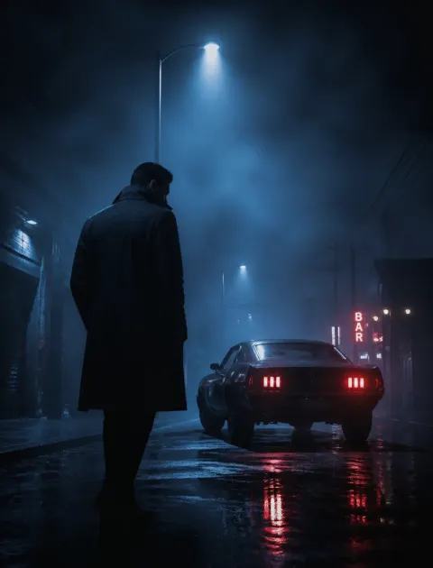 Midnight Muscle Car Noir Haze