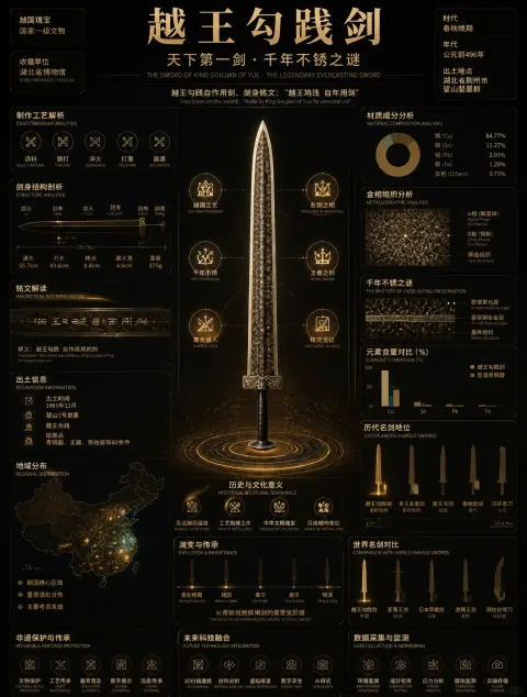 King Goujian Sword Infographic