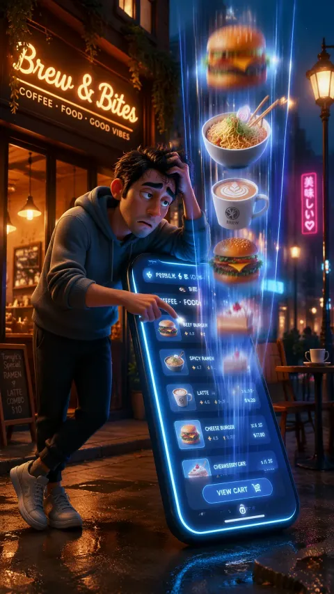 Confused Diner Giant Phone Art