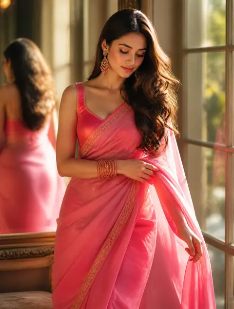 Golden Hour Saree Portrait