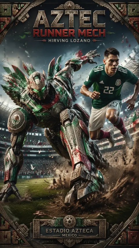 Aztec Runner Mech Poster