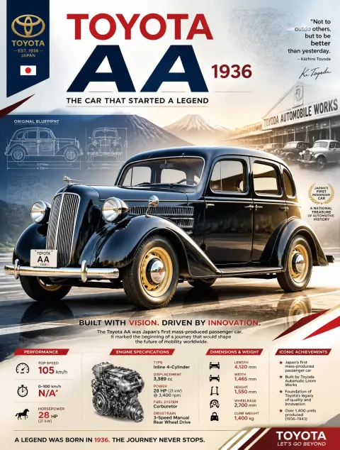 Epic Toyota AA 1936 Poster