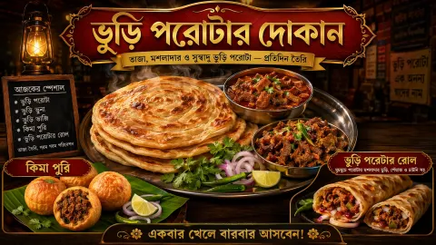 Cinematic Bangladeshi Street Food Poster