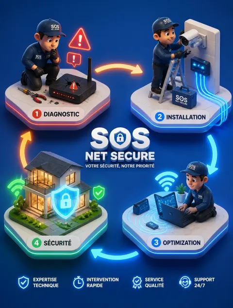 IT Security Service Workflow Illustration