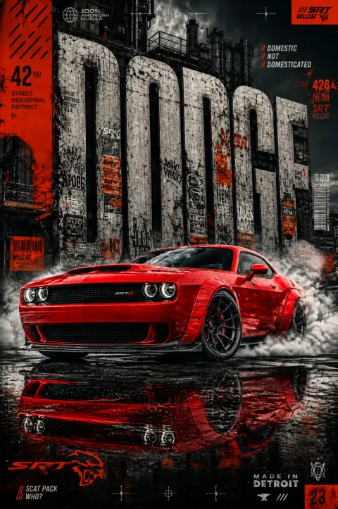 Industrial Automotive Poster Art