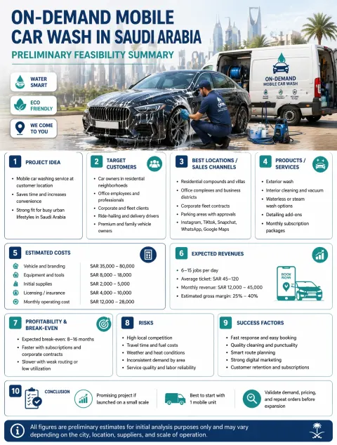 Saudi Mobile Car Wash Feasibility