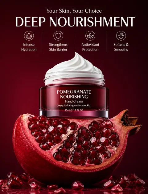 Pomegranate Hand Cream Macro Shot