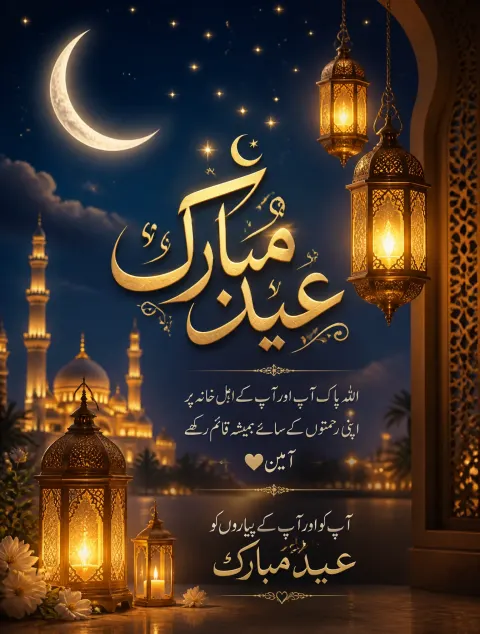 Eid Mubarak WhatsApp Status Art