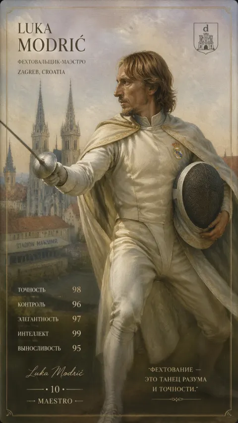 Modrić Fencing Maestro Card