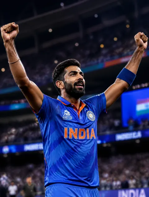 Bumrah Victory Celebration Pose