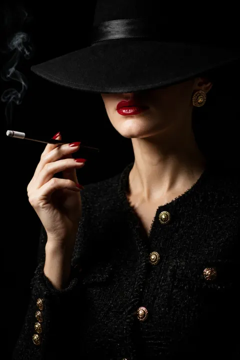 Vintage Noir High Fashion Portrait
