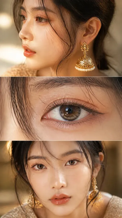 Luxury Cinematic Beauty Triptych