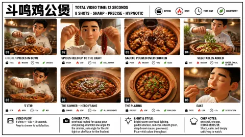 Chicken Pot Storyboard Poster