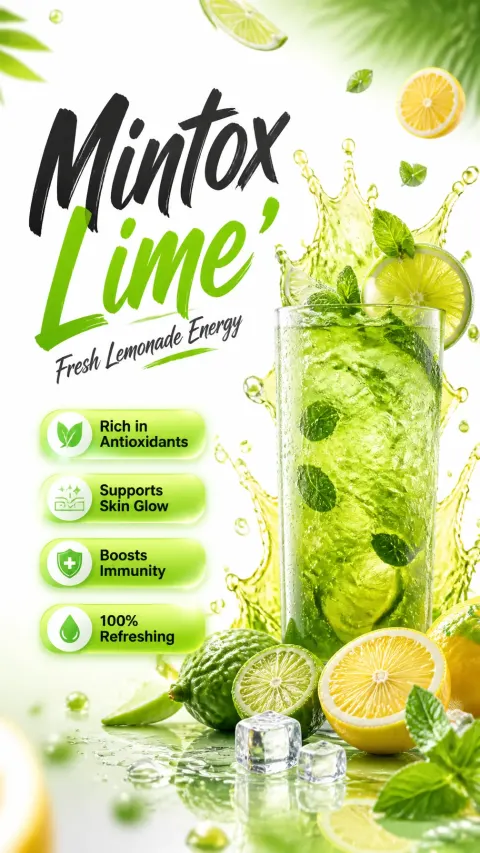 Mintox Lime Luxury Beverage Ad
