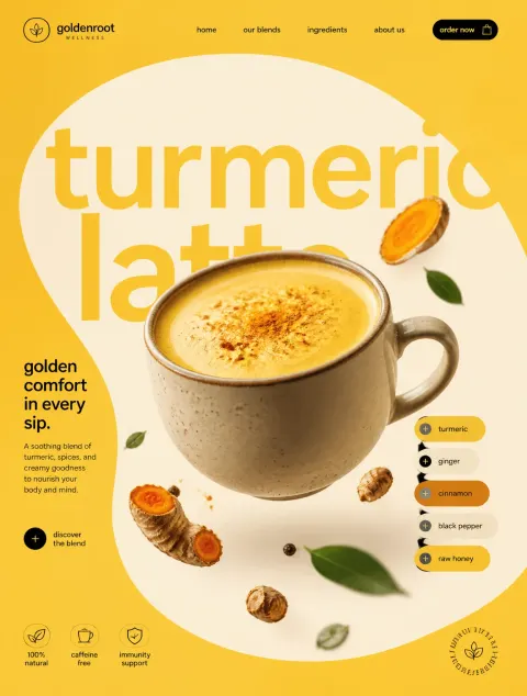 Minimalist Turmeric Latte Ad