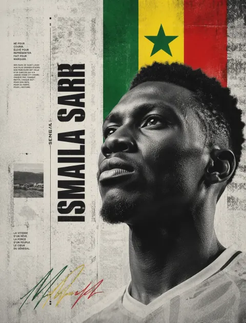 Sarr Monochrome Portrait Poster