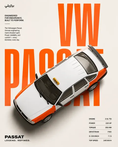 Bold Minimalist Automotive Ad Poster