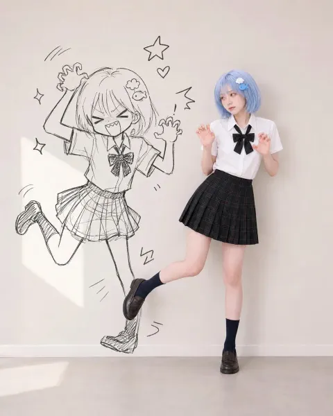 Real Meets Doodle Shadow