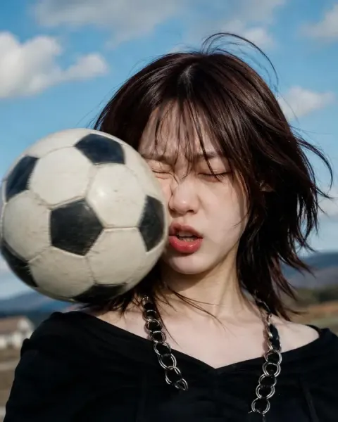 Soccer Ball Face Impact Moment