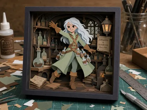 Alchemist Paper Shadow Box Diorama