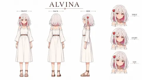Anime Character Reference Sheet Design