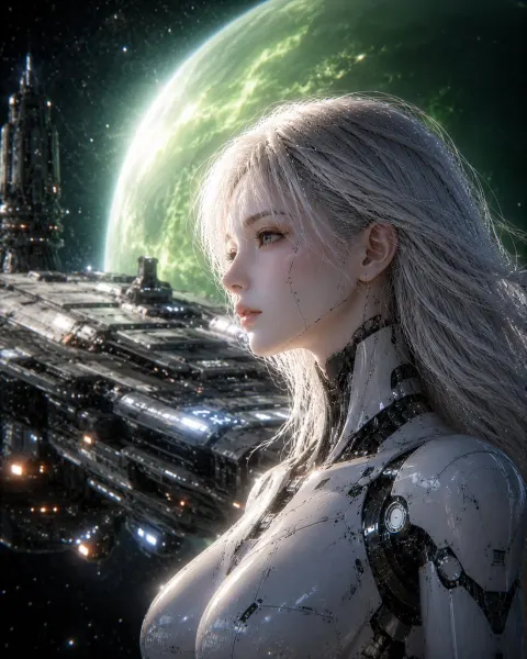Cinematic Sci-Fi Android Portrait