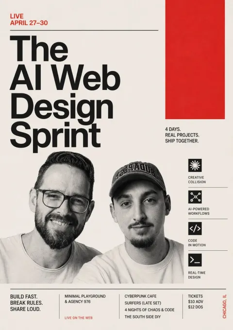 AI Web Design Sprint Poster