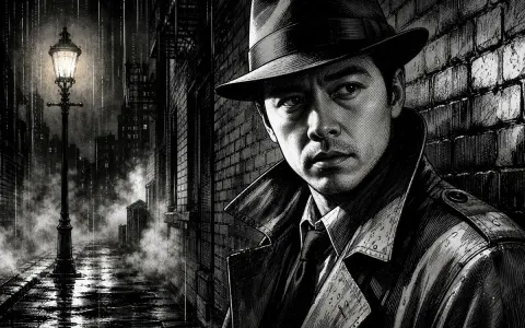 Noir Detective Rain Alley