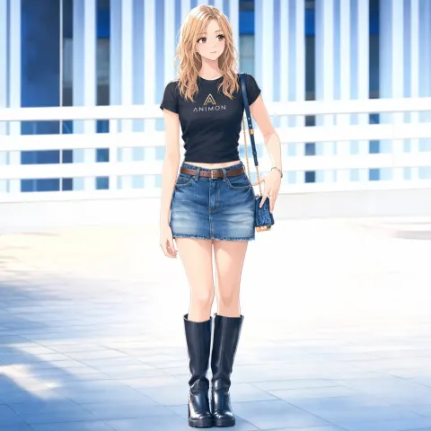 Anime Fashion Girl Illustration