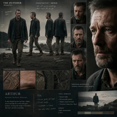 Cinematic Character Pitch Board