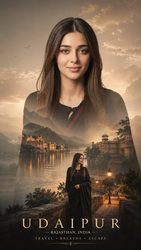 Cinematic Double Exposure Travel Poster