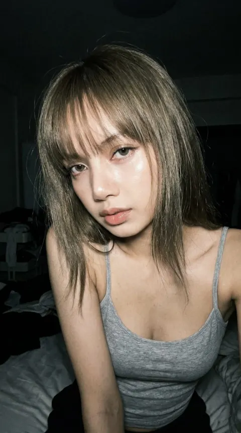 Late-Night Bedroom Flash Selfie