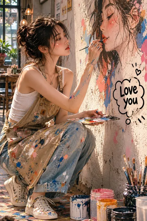 Café Mural Artist Portrait